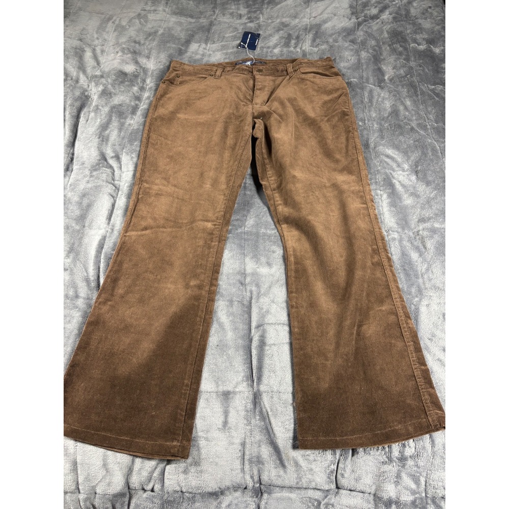Ralph Lauren Sport Brown Corduroy Flare Leg Pants Womens 12 Mid Rise Stretch